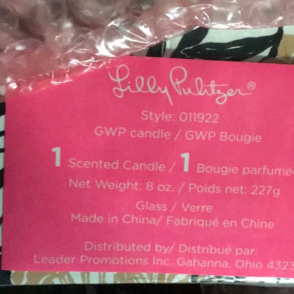 NWT/ NIP Lilly Pulitzer Candle onyx Peony party accessories style 011922 scented - Picture 3 of 9